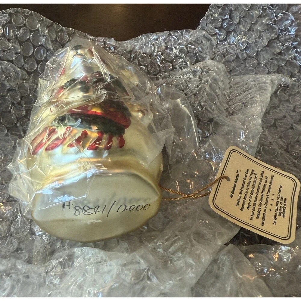NWT Boyds Bears GlassSmith Collection OLAF SNOWBEARY Glass Ornament w/Box